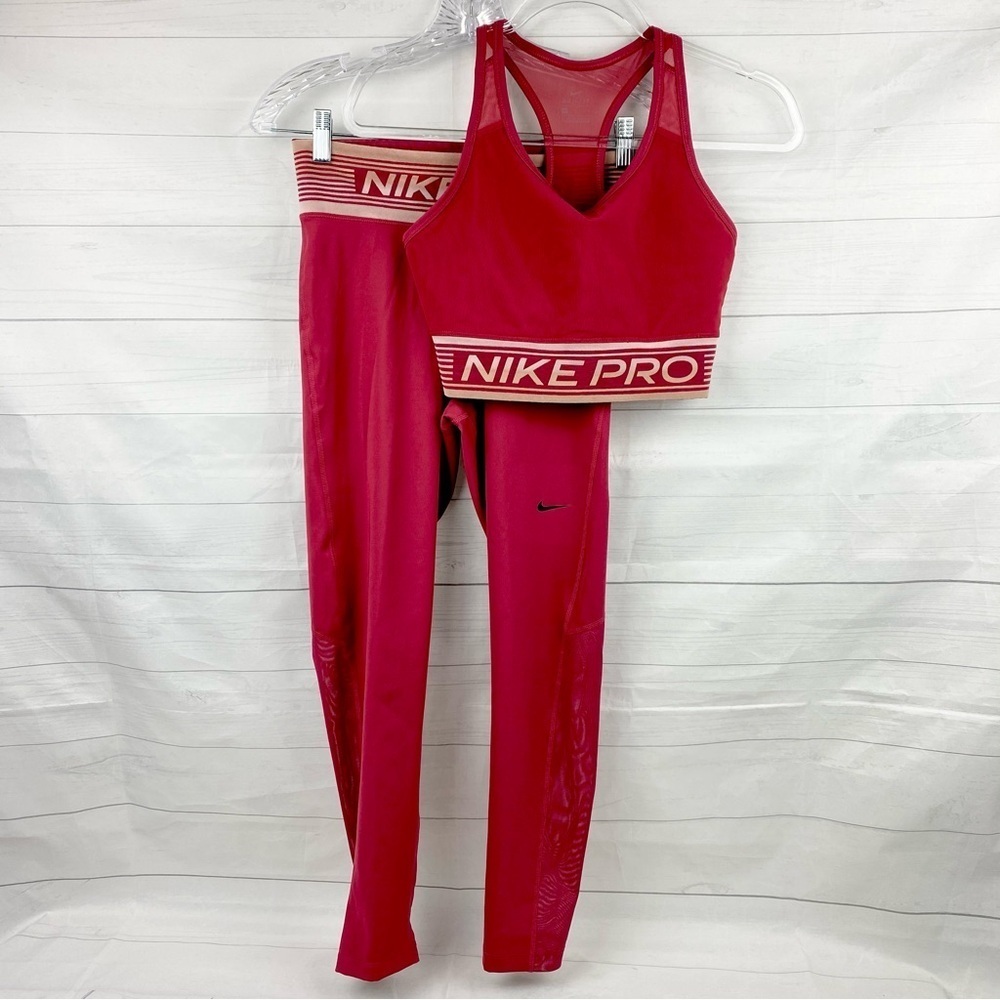 Nike Pro Leggings and Sports Bra  Set